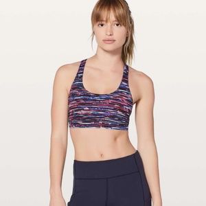 Lululemon Energy Bra Hinshu Alpine White Multi